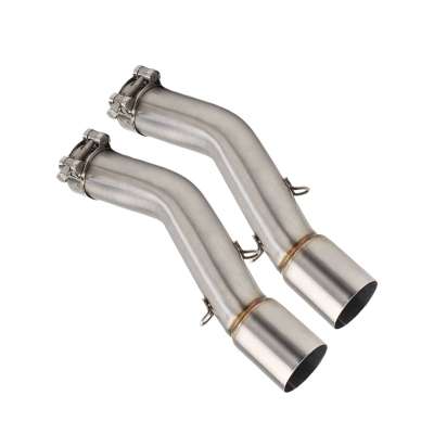 Motorcycle modified universal stainless steel double tail exhaust pipe for Motorcycle